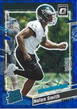 2023 Donruss - Optic Rated Rookie Preview Blue Scope Prizm #382 Nolan Smith Front