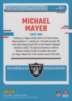 2023 Donruss - Optic Rated Rookie Preview Football Emoji Prizm #361 Michael Mayer Back