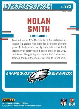 2023 Donruss - Optic Rated Rookie Preview Football Emoji Prizm #382 Nolan Smith Back