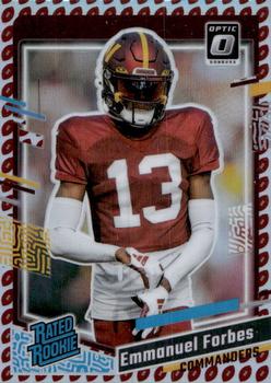 2023 Donruss - Optic Rated Rookie Preview Football Emoji Prizm #399 Emmanuel Forbes Front