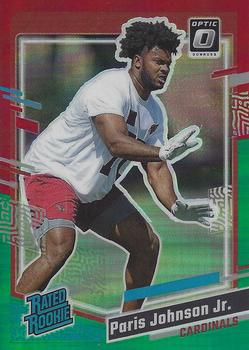 2023 Donruss - Optic Rated Rookie Preview Red & Green Prizm #304 Paris Johnson Jr. Front