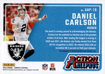 2023 Donruss - Action All-Pros Autographs #AAP-18 Daniel Carlson Back