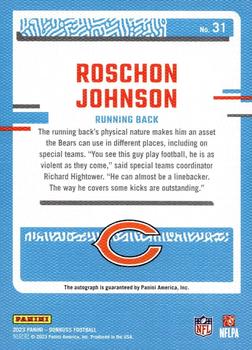 2023 Donruss - Rated Rookie Portrait Autographs #31 Roschon Johnson Back