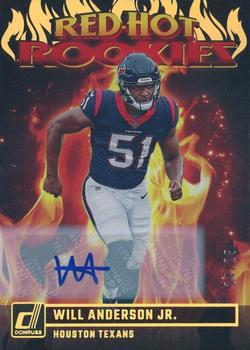 2023 Donruss - Red Hot Rookies Autographs #RHR-1 Will Anderson Jr. Front