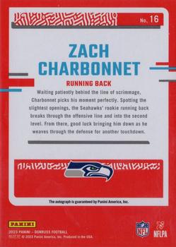 2023 Donruss - The Rookies Autographs #16 Zach Charbonnet Back