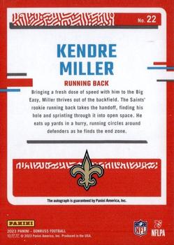 2023 Donruss - The Rookies Autographs #22 Kendre Miller Back