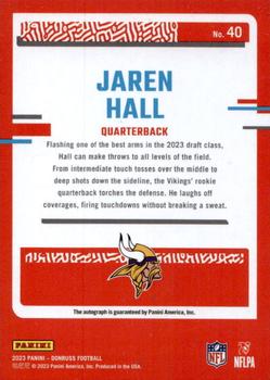 2023 Donruss - The Rookies Autographs #40 Jaren Hall Back