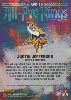 2023 Donruss - All Pro Kings Relics #APK-19 Justin Jefferson Back