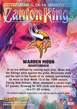 2023 Donruss - Canton Kings Relics #CK-14 Warren Moon Back