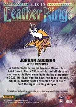 2023 Donruss - Leather Kings #LK-10 Jordan Addison Back