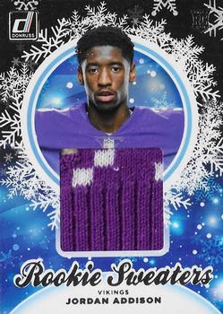 2023 Donruss - Rookie Holiday Sweater Relics #HS-JAD Jordan Addison Front