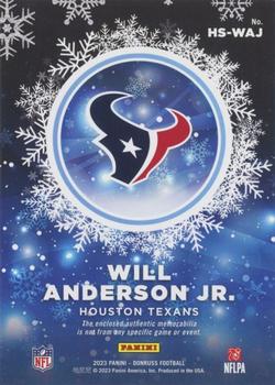 2023 Donruss - Rookie Holiday Sweater Relics #HS-WAJ Will Anderson Jr. Back