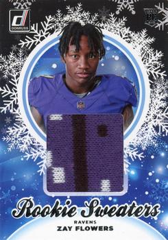 2023 Donruss - Rookie Holiday Sweater Relics #HS-ZFL Zay Flowers Front