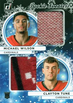 2023 Donruss - Rookie Holiday Sweater Dual Relics #HSD-1 Clayton Tune / Michael Wilson Front