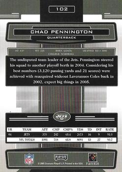 2005 Playoff Absolute Memorabilia - Retail #102 Chad Pennington Back