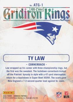 2023 Donruss - All-Time Gridiron Kings #ATG-1 Ty Law Back