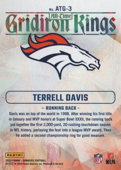 2023 Donruss - All-Time Gridiron Kings #ATG-3 Terrell Davis Back
