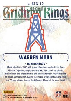 2023 Donruss - All-Time Gridiron Kings #ATG-12 Warren Moon Back