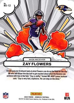 2023 Donruss - Bomb Squad #BS-12 Zay Flowers Back
