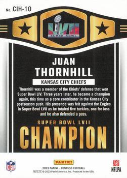 2023 Donruss - Champ is Here Holo #CIH-10 Juan Thornhill Back