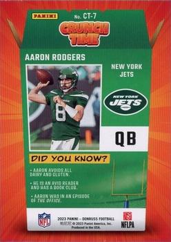 2023 Donruss - Crunch Time #CT-7 Aaron Rodgers Back