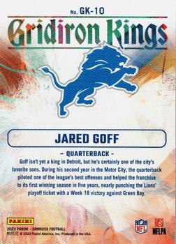 2023 Donruss - Gridiron Kings #GK-10 Jared Goff Back