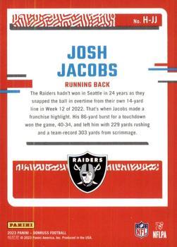 2023 Donruss - Highlights Holo #H-JJ Josh Jacobs Back