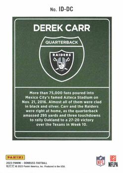 2023 Donruss - International Downtown! #ID-DC Derek Carr Back