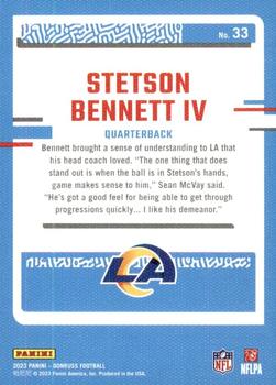 2023 Donruss - Rated Rookie Portrait #33 Stetson Bennett IV Back