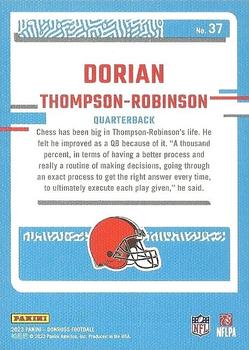 2023 Donruss - Rated Rookie Portrait #37 Dorian Thompson-Robinson Back