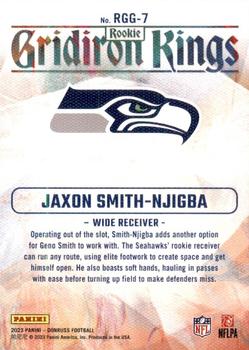 2023 Donruss - Rookie Gridiron Kings #RGK-7 Jaxon Smith-Njigba Back