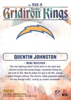 2023 Donruss - Rookie Gridiron Kings #RGK-8 Quentin Johnston Back