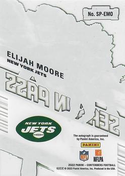 2023 Donruss - Season Pass #SP-EMO Elijah Moore Back