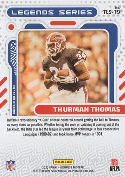 2023 Donruss - The Legends Series #TLS-19 Thurman Thomas Back