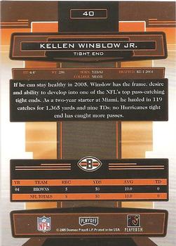 2005 Playoff Absolute Memorabilia - Spectrum Blue #40 Kellen Winslow Jr. Back
