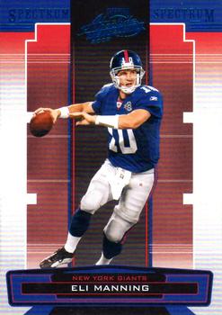 2005 Playoff Absolute Memorabilia - Spectrum Blue #100 Eli Manning Front