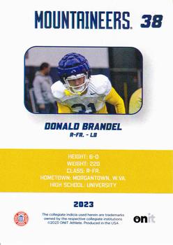 2023 ONIT Athlete West Virginia Mountaineers #NNO Donald Brandel Back