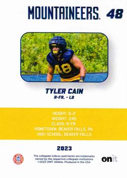 2023 ONIT Athlete West Virginia Mountaineers #NNO Tyler Cain Back