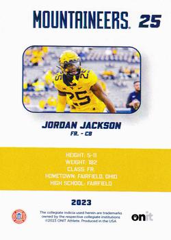 2023 ONIT Athlete West Virginia Mountaineers #NNO Jordan Jackson Back