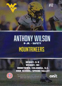 2023 ONIT Athlete West Virginia Mountaineers - Blackout #NNO Anthony Wilson Back