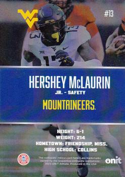 2023 ONIT Athlete West Virginia Mountaineers - Blackout Gold #NNO Hershey McLaurin Back