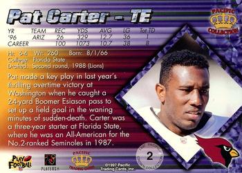 1997 Pacific Crown Collection #2 Pat Carter Back
