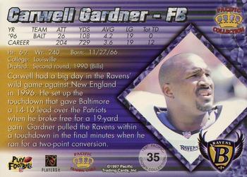 1997 Pacific Crown Collection #35 Carwell Gardner Back