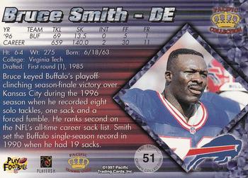 1997 Pacific Crown Collection #51 Bruce Smith Back