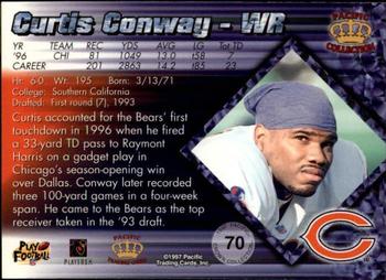 1997 Pacific Crown Collection #70 Curtis Conway Back