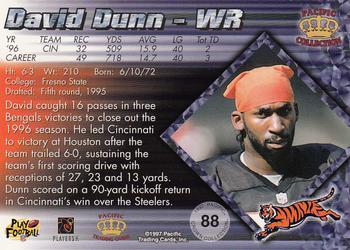 1997 Pacific Crown Collection #88 David Dunn Back