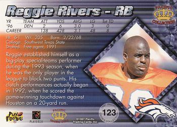1997 Pacific Crown Collection #123 Reggie Rivers Back
