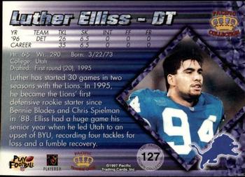 1997 Pacific Crown Collection #127 Luther Elliss Back