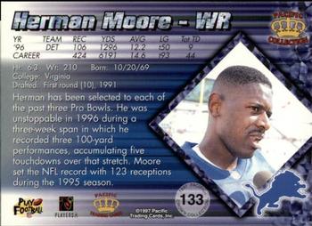 1997 Pacific Crown Collection #133 Herman Moore Back