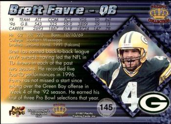1997 Pacific Crown Collection #145 Brett Favre Back